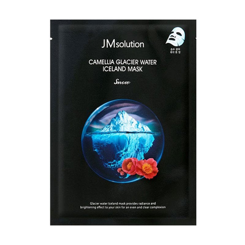 Тонізувальна тканинна маска для обличчя JMsolution Camellia Glacier Water Iceland Mask Snow з екстрактом камелії, 30 мл